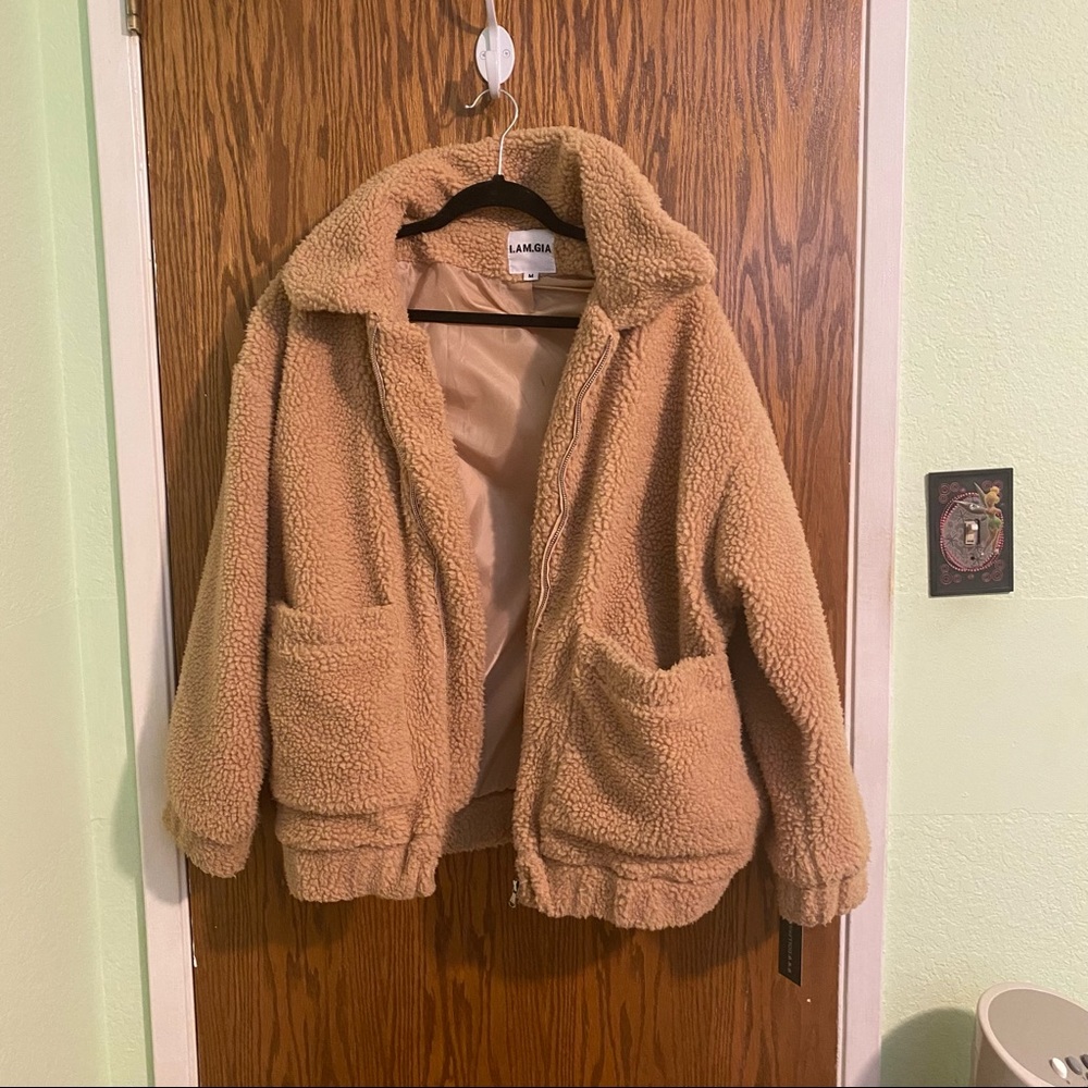 I AM GIA brown teddy jacket